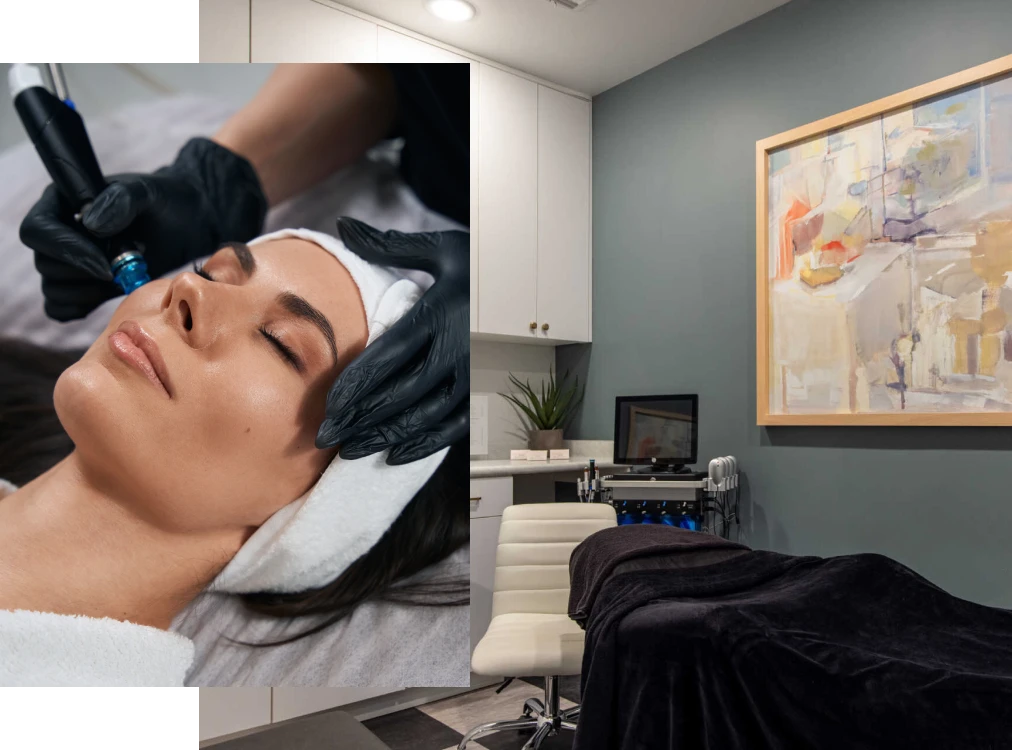 a woman receiving HydraFacial at Pedi&Mane